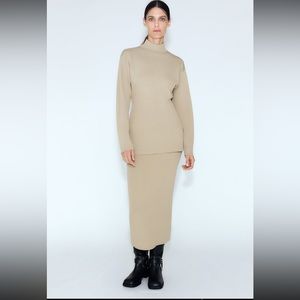 Zara mock neck knit sweater